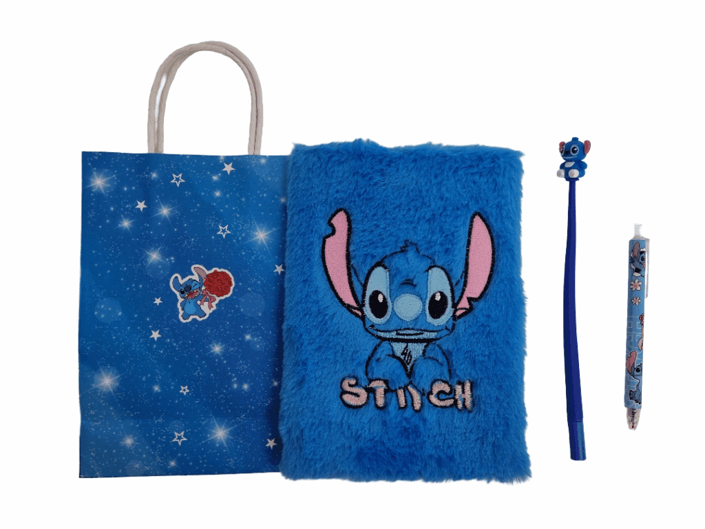 Personalized Stitch plush notebook and 2 stitch pen birthday gift Party ...